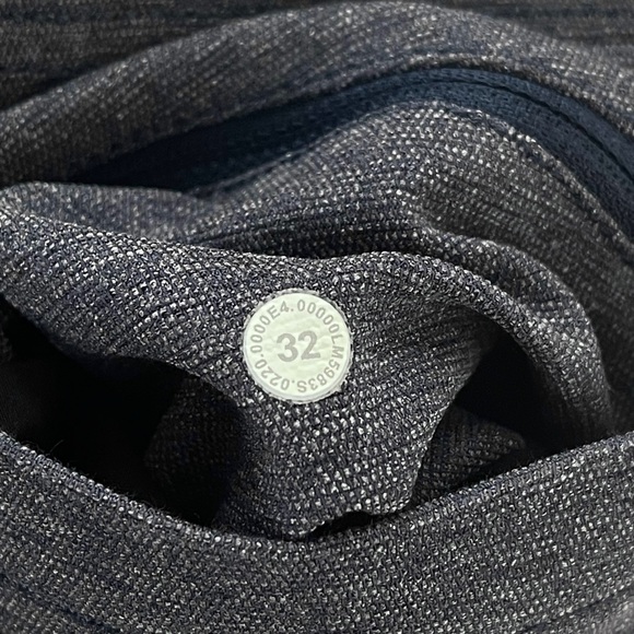 Lululemon ABC Pants Mens 32x32 Slim Tech Canvas Heathered Navy Performance - Picture 8 of 8